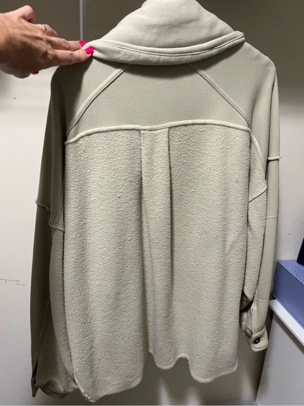 Free People Jordan Reverse Fleece Shacket. - Picture 5 of 5